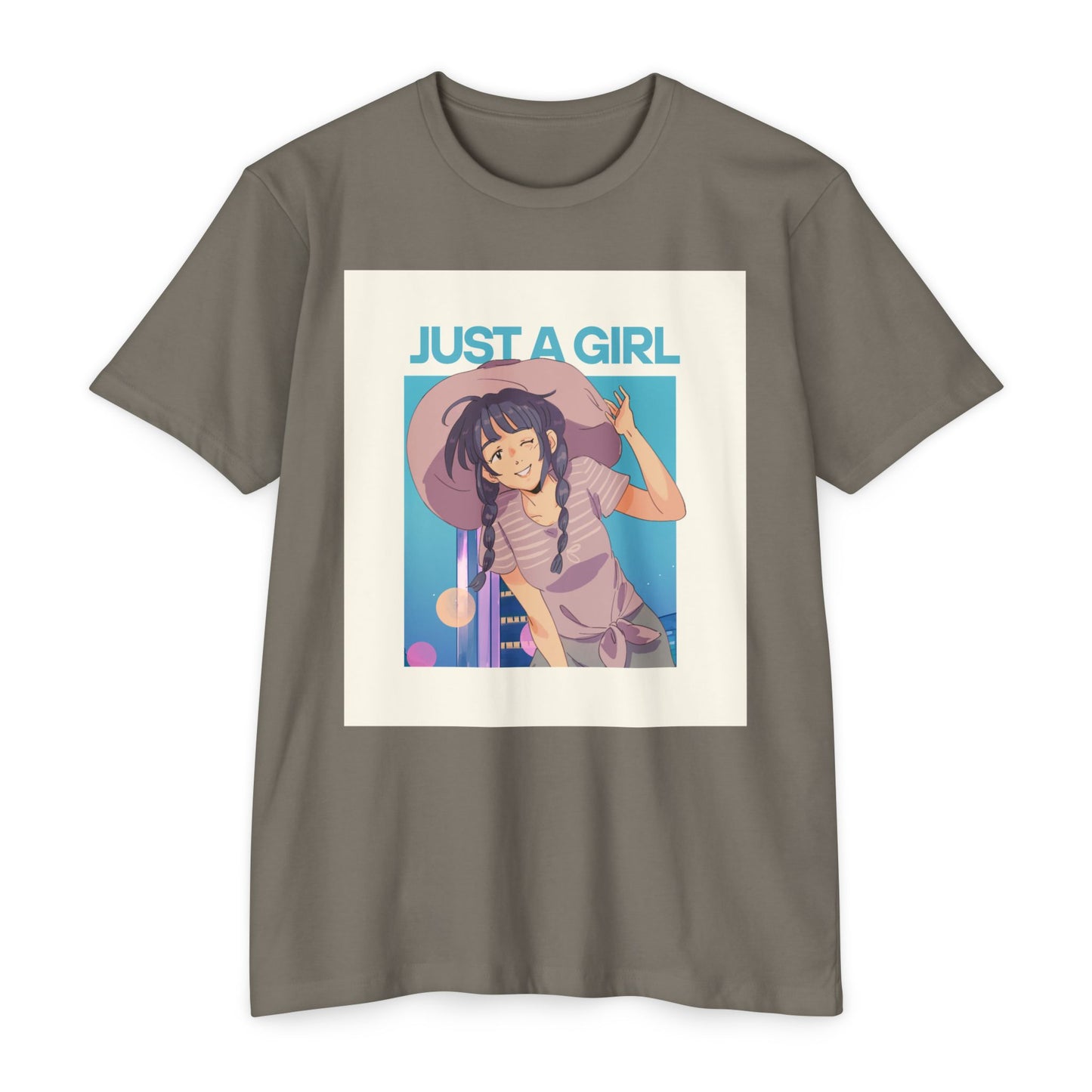 Just A Girl Graphic T-Shirt, Cute Casual Tee for Women, Summer Fashion, Anime Lover Gift, Everyday Wear