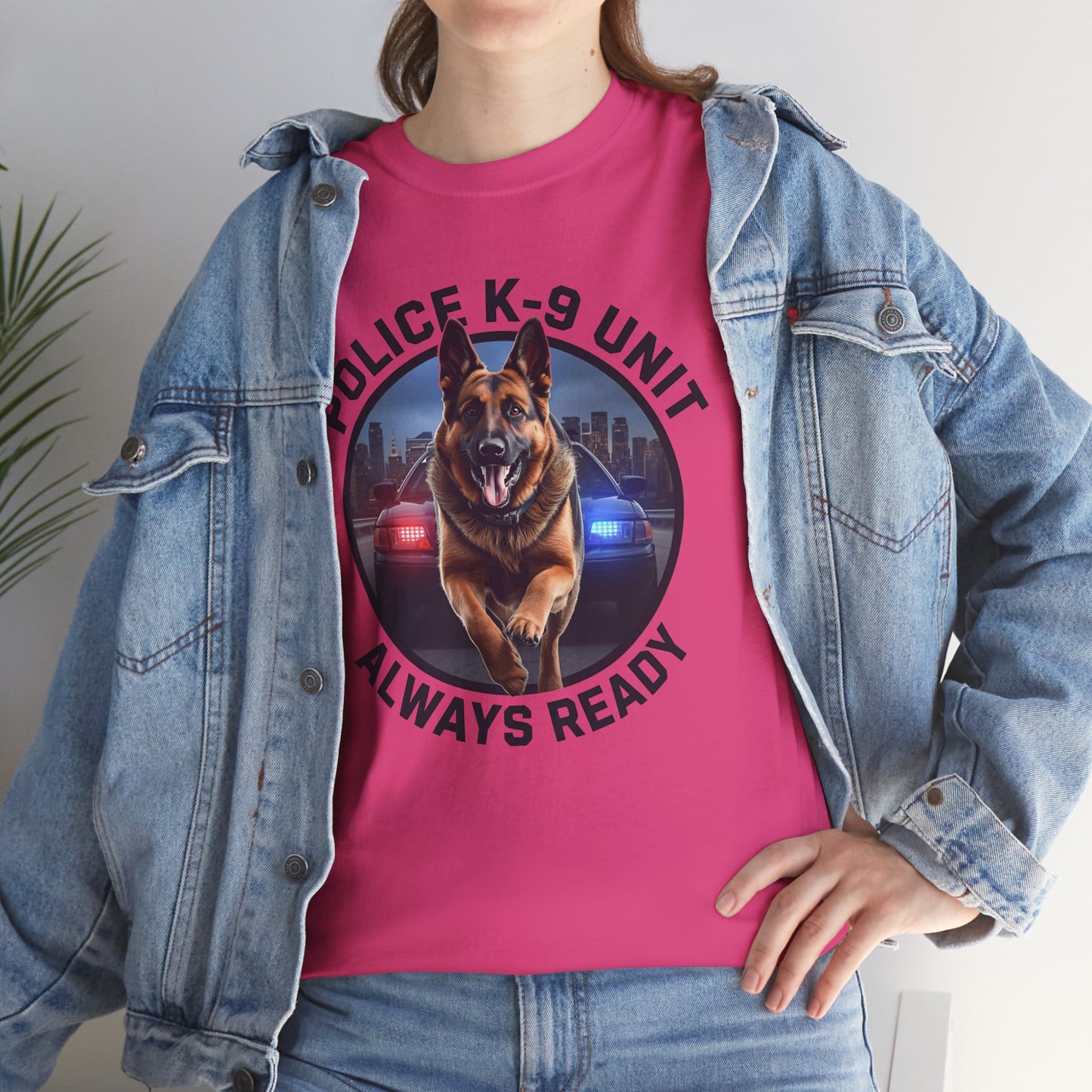 Police K-9 Unit Tee, Always Ready Graphic Tee, Dog Lover Gift, Police Support Shirt, Police Dog Merchandise