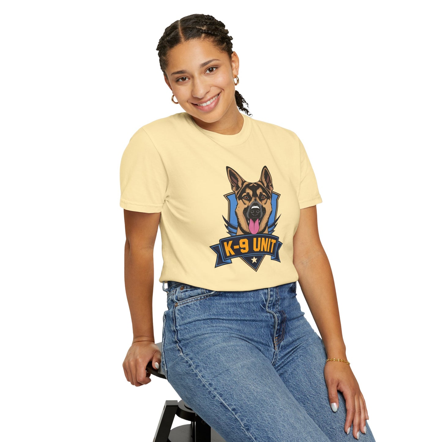 K-9 Unit Unisex Garment-Dyed T-shirt for Dog Lovers, Pet Owner Gift, Casual Wear