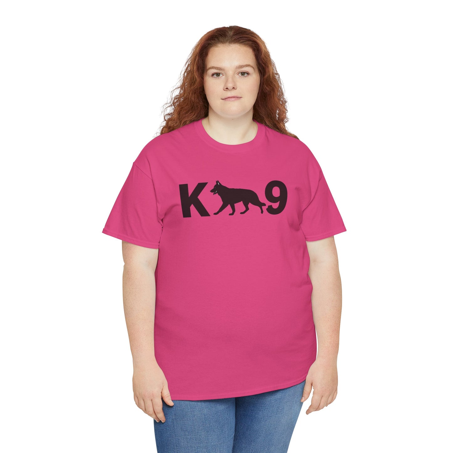 Black German Shepherd K9 Unisex Heavy Cotton Tee - Perfect for Dog Lovers, Pet Owners