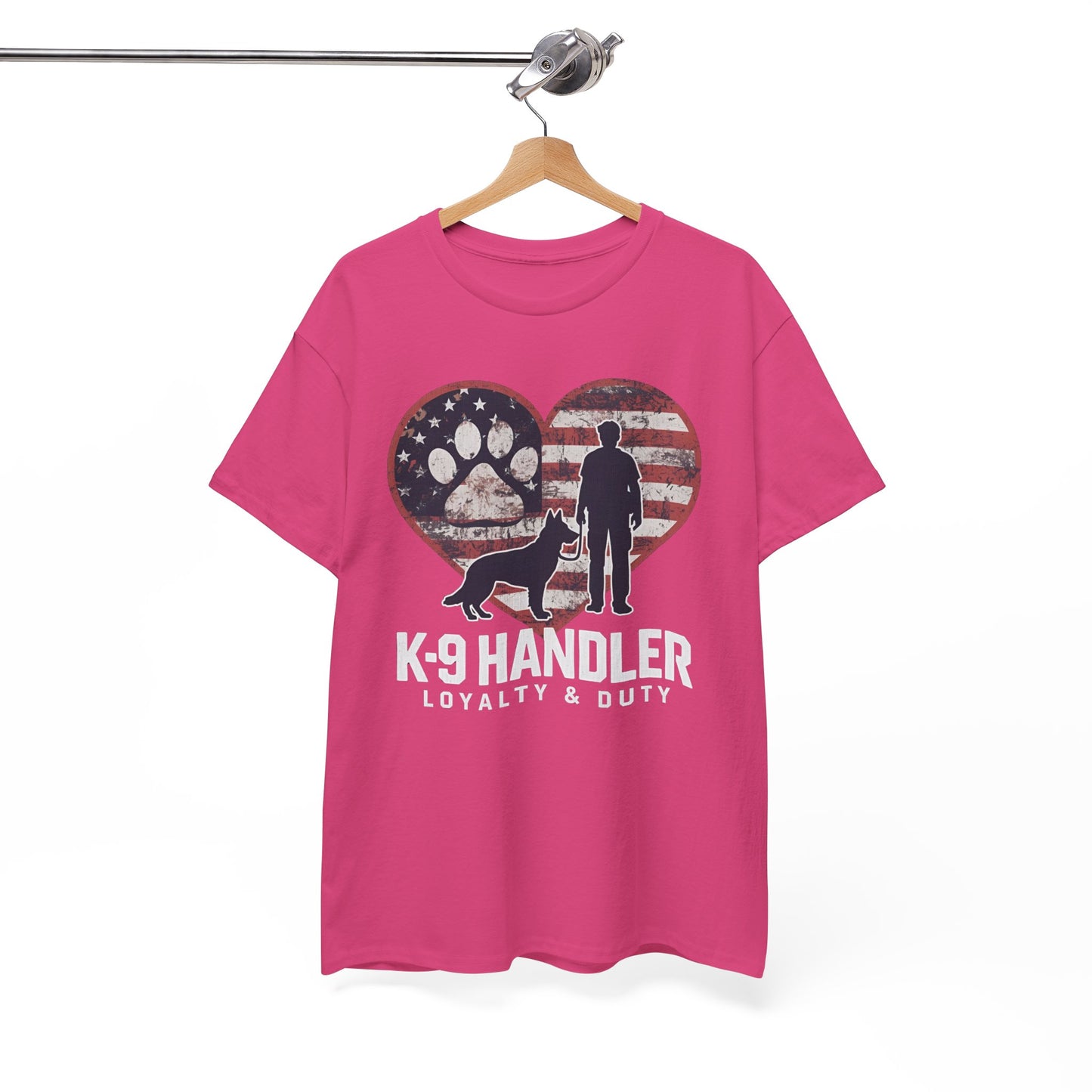 K-9 Handler Heart Tee | Loyalty & Duty T-Shirt | Dog Lover Gift, Police Support Shirt