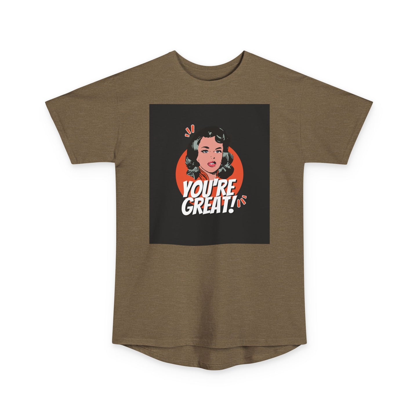 Unisex Long Body Urban Tee - "You're Great!" Graphic Tee, Casual Streetwear, Positive Affirmation Shirt, Gift for Friends, Everyday Style