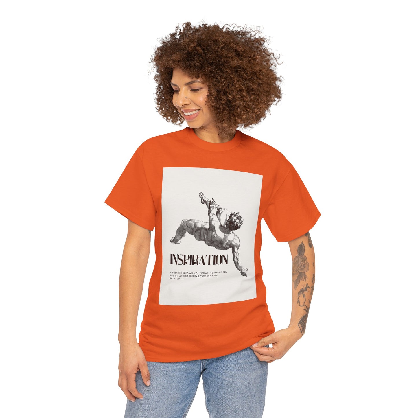 Inspiration Unisex Heavy Cotton Tee, Motivational Shirt, Gift for Artists, Casual Wear, Quote T-Shirt, Birthday Gift