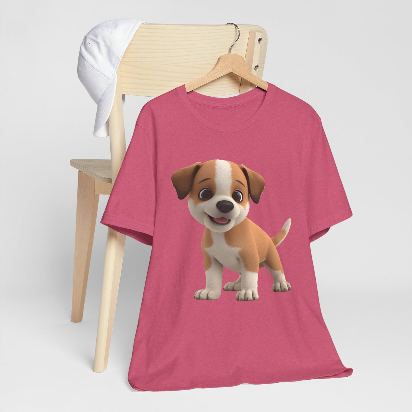 Cute Dog 3D Graphic Tee, Fun Animal Shirt, Dog Lover Gift, Playful Fashion Statement