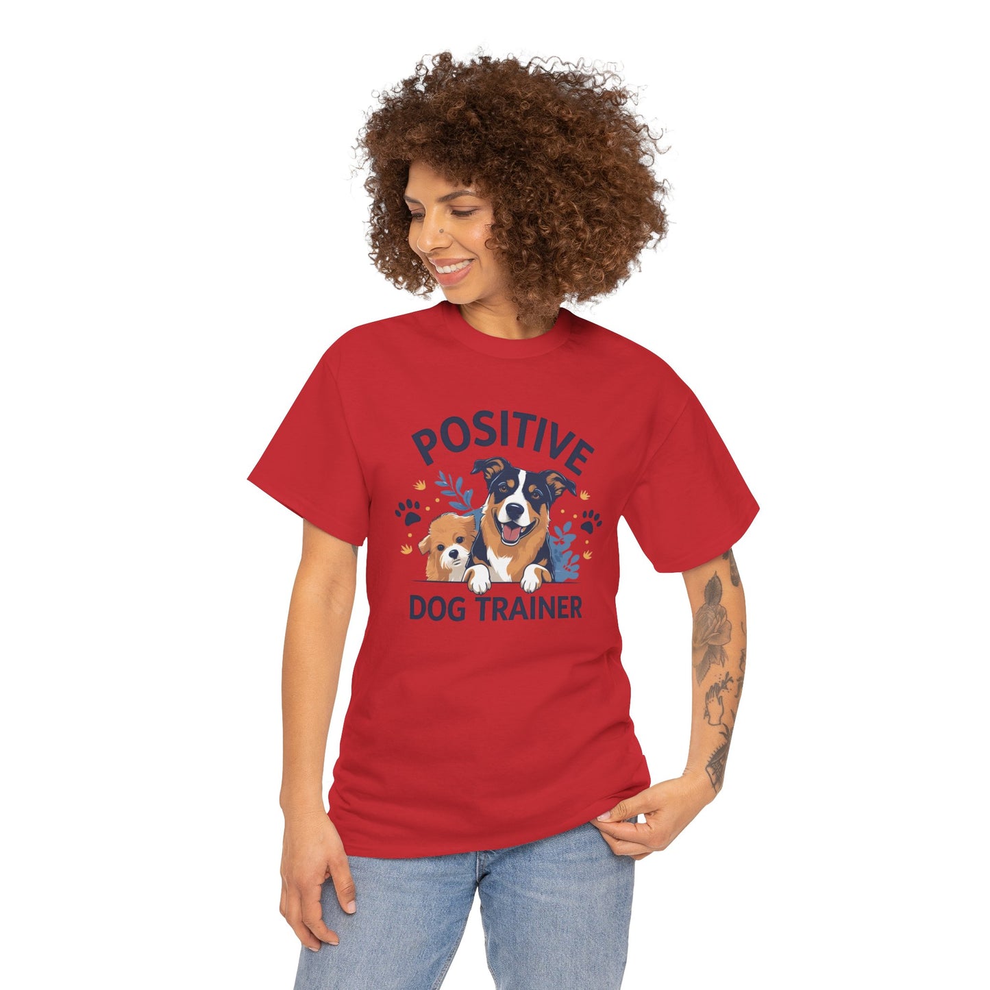 Positive Dog Trainer Tee, Dog Lover Gift, Unisex Cotton T-Shirt, Pet Training Apparel, Animal Care, Casual Dog Shirt