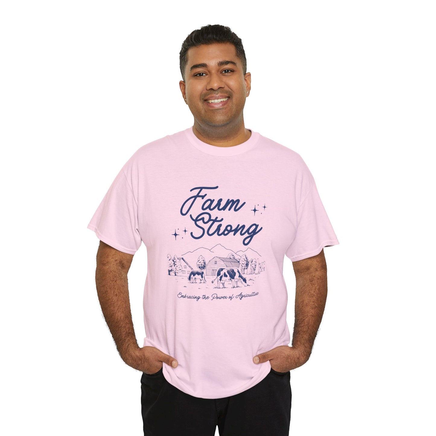 Farm Strong Unisex Cotton Tee - Embracing the Power of Agriculture, Motivational Shirt, Inspirational Tee