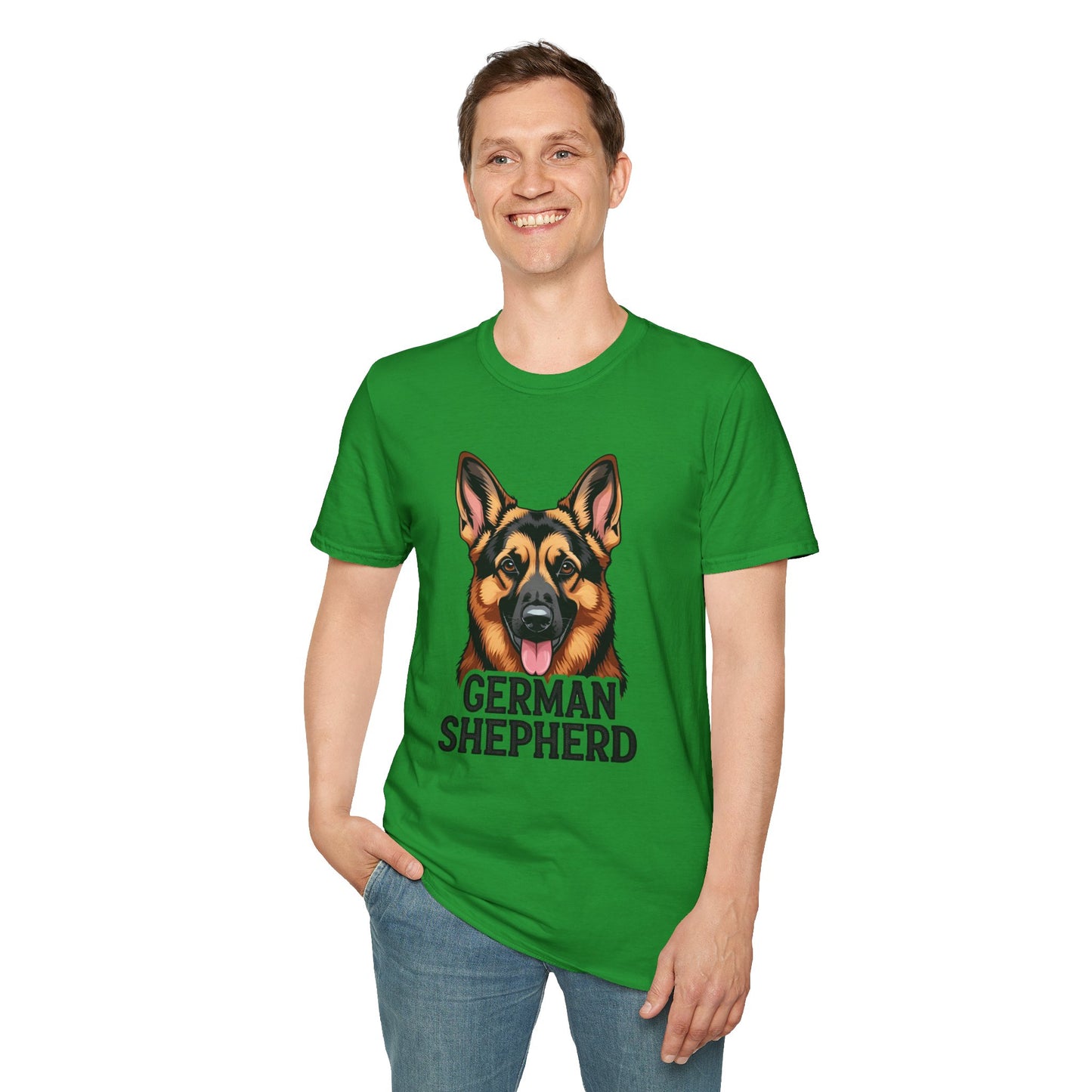 German Shepherd Unisex T-Shirt, Dog Lover Gift, Pet Parent Apparel, Cute Animal Shirt, Birthday Gift Idea, Casual Wear
