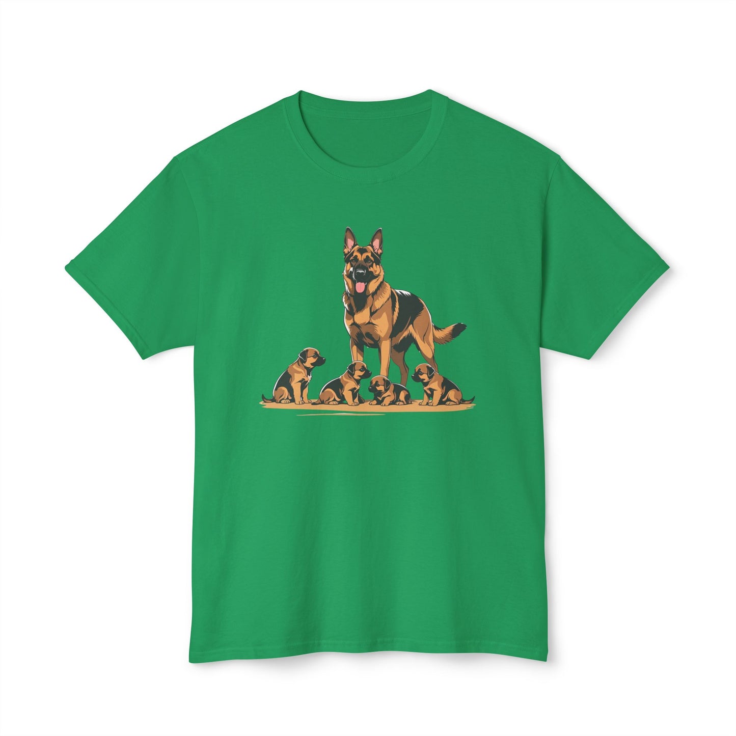 Adorable German Shepherd Family T-Shirt | Dog Lover Gift, Pet Owners Tee, Animal Lovers Apparel, Cute Canine Shirt, Father's Day Gift