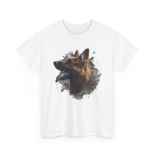 German Shepherd Lover Tee With 3D Design, Unisex Cotton Shirt, Dog T-Shirt, Pet Lovers Gift, Animal Enthusiast Apparel
