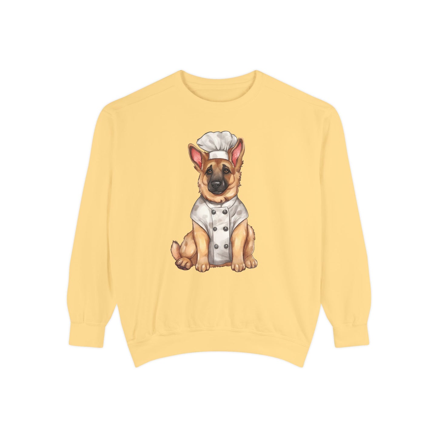 Chef German Shepherd Unisex Garment-Dyed Sweatshirt - Cute Dog Lover Gift