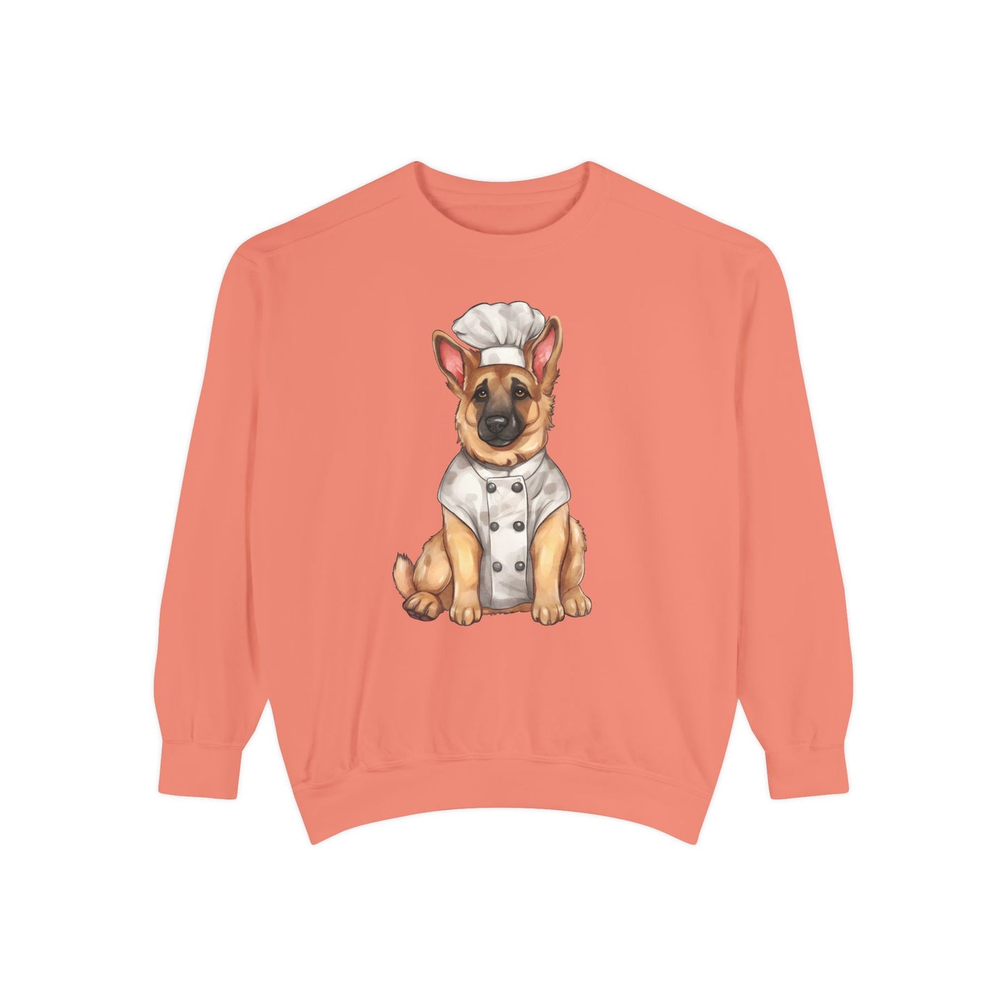 Chef German Shepherd Unisex Garment-Dyed Sweatshirt - Cute Dog Lover Gift