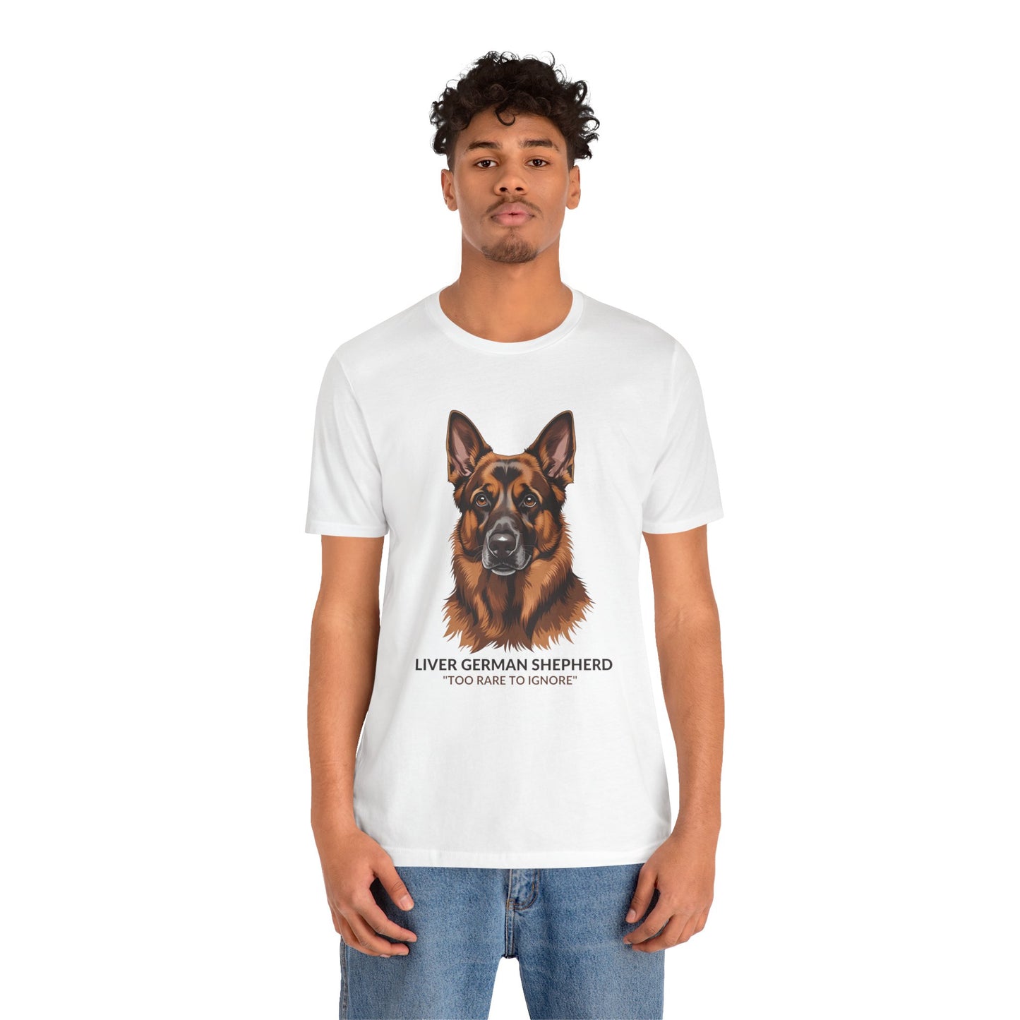 Liver German Shepherd Dog Lover Tee - To Rare To Ignore | Perfect Gift for Pet Owners, Animal Lover Merchandise, Casual Wear, Unique Dog Shirt