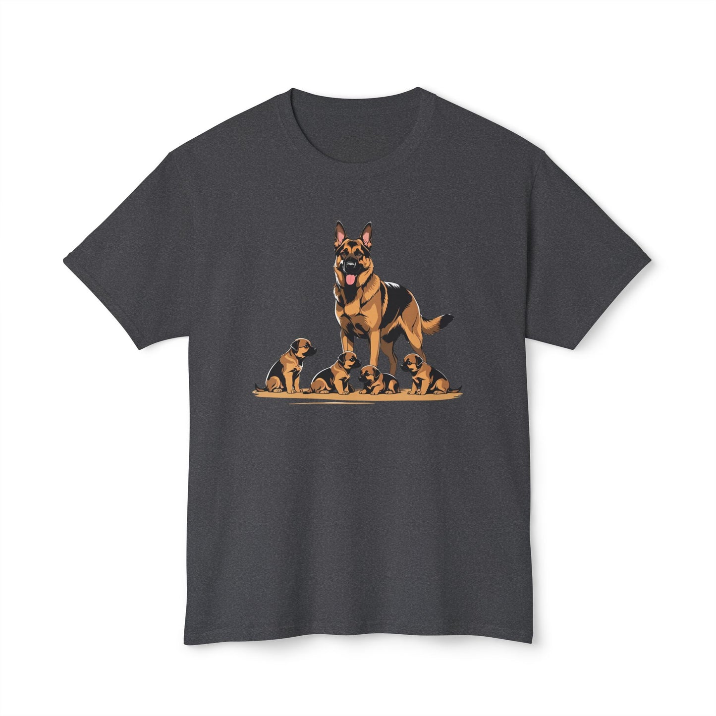 Adorable German Shepherd Family T-Shirt | Dog Lover Gift, Pet Owners Tee, Animal Lovers Apparel, Cute Canine Shirt, Father's Day Gift