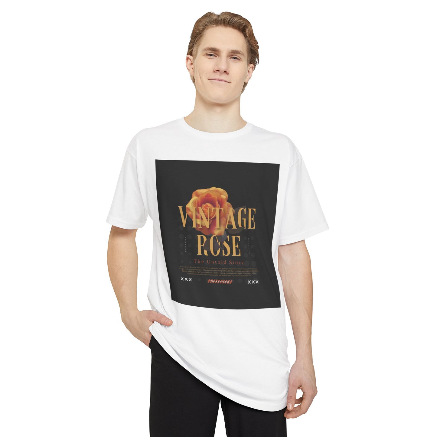Vintage Rose Urban Tee, Trendy Graphic Tee, Casual Streetwear Shirt, Unisex Fashion Top, Perfect Gift for Art Lovers
