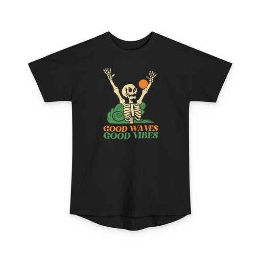 Good Waves Good Vibes Unisex Tee | Casual Summer Shirt, Urban Streetwear, Gift for Beach Lovers, Music Festivals, Adventure Spirit