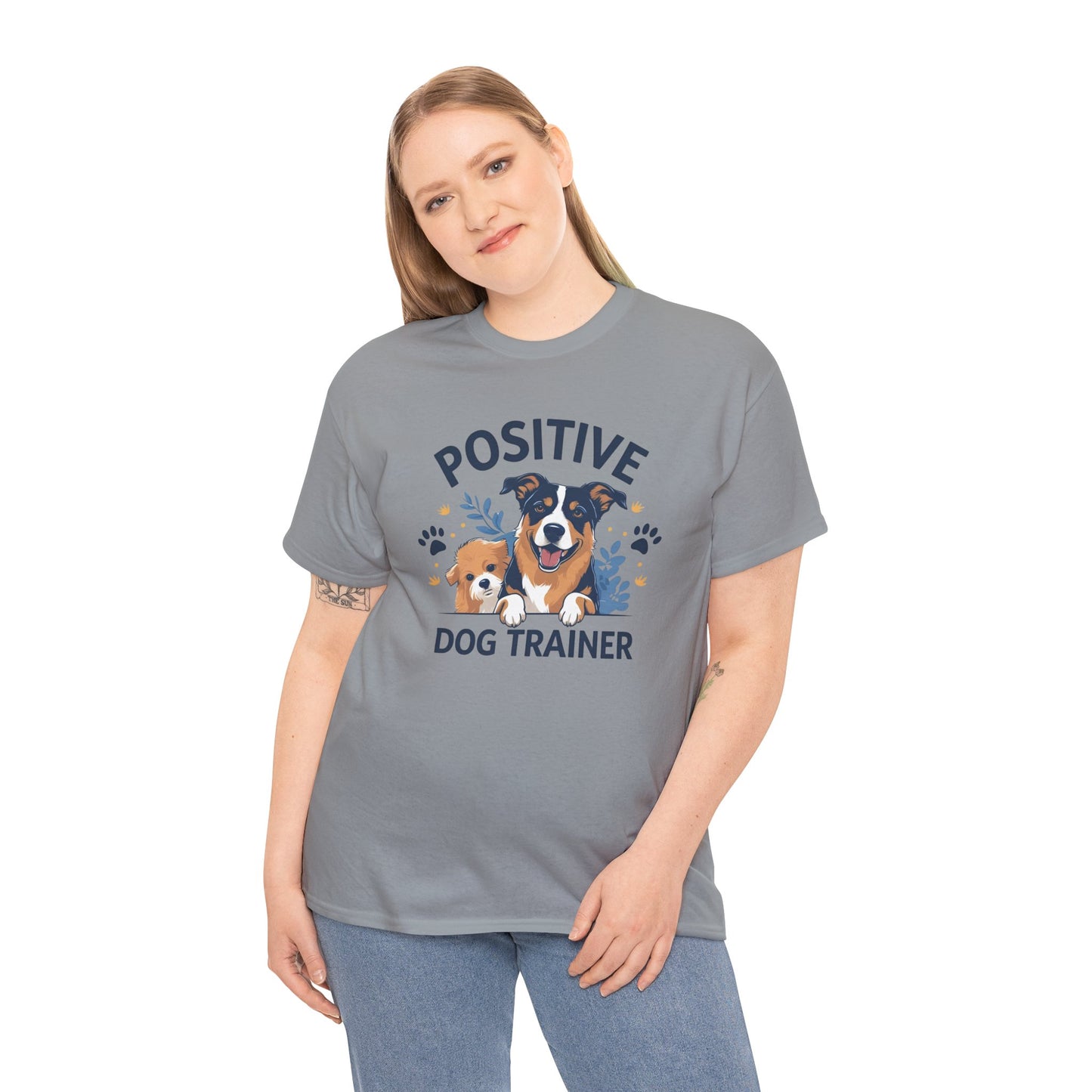 Positive Dog Trainer Tee, Dog Lover Gift, Unisex Cotton T-Shirt, Pet Training Apparel, Animal Care, Casual Dog Shirt