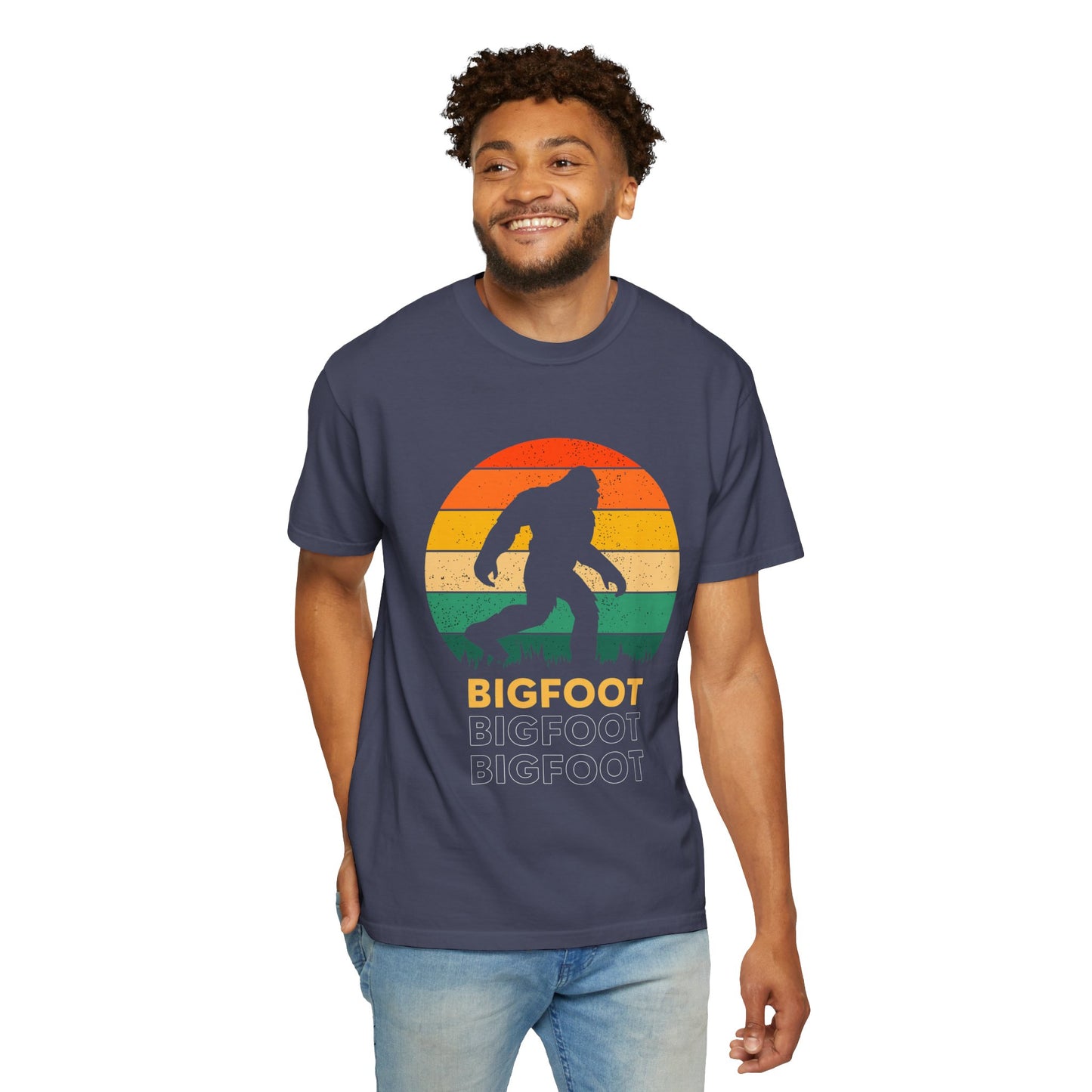 Retro Bigfoot Unisex T-Shirt, Vintage Sasquatch Tee, Nature Lover Gift, Outdoor Adventure Apparel, Cool Summer Shirt
