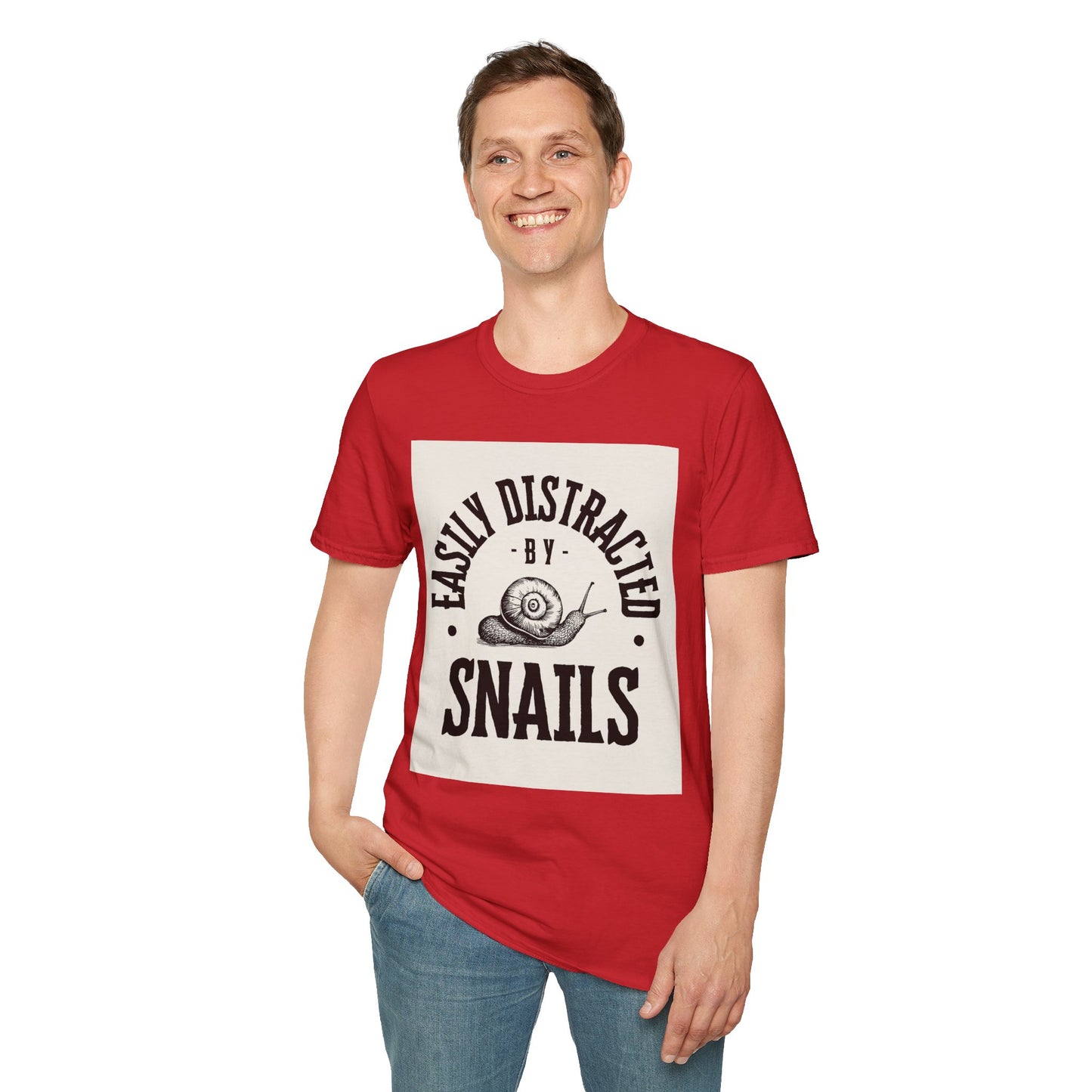 Easily Distracted by Snails Vintage T-Shirt, Funny Snail Tee, Gift for Nature Lovers, Humorous Graphic Shirt, Cute Casual Wear