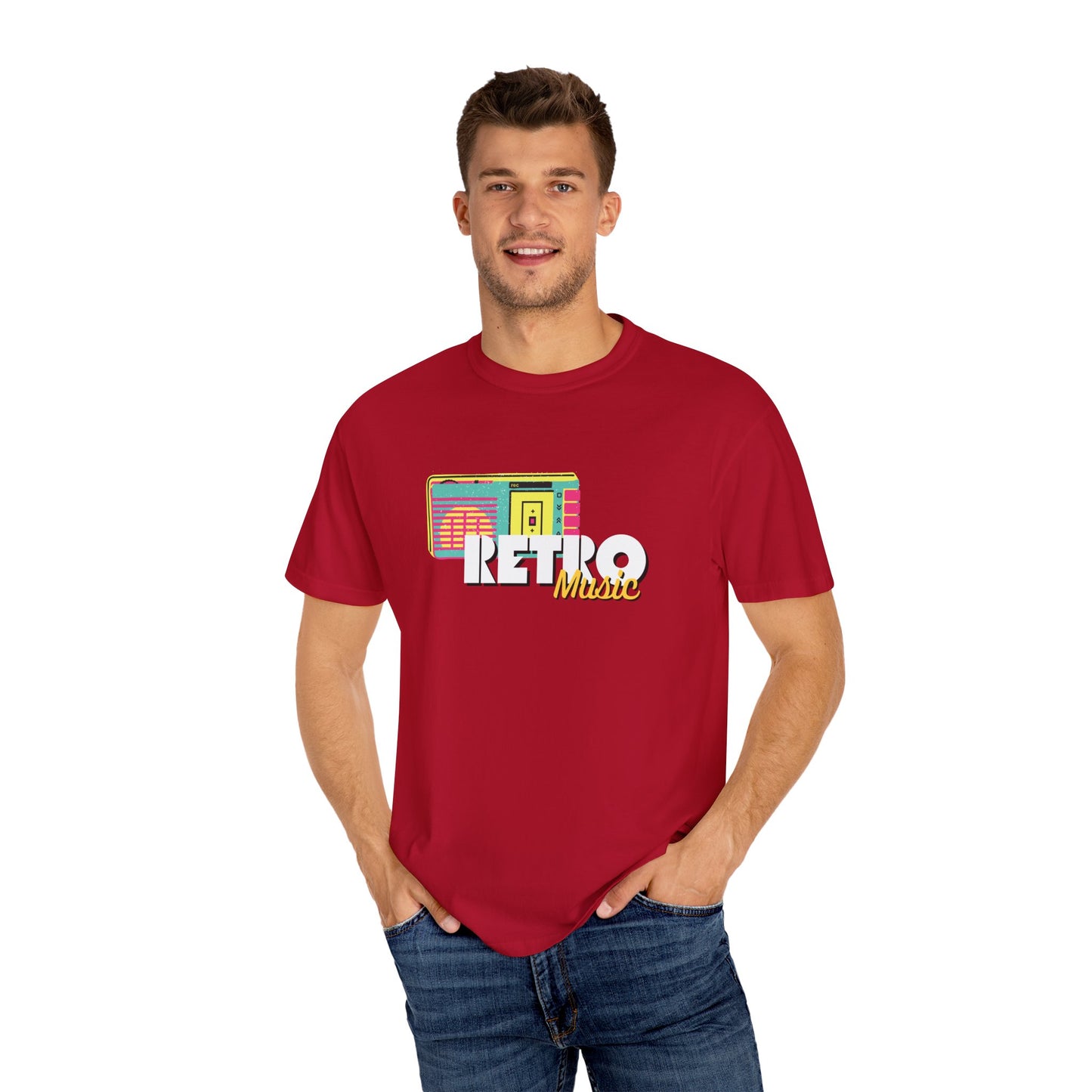 Retro Music T-Shirt, Vintage Style Tee, Unisex Garment-Dyed Shirt, Perfect for Music Lovers, Great for Festivals and Gifts