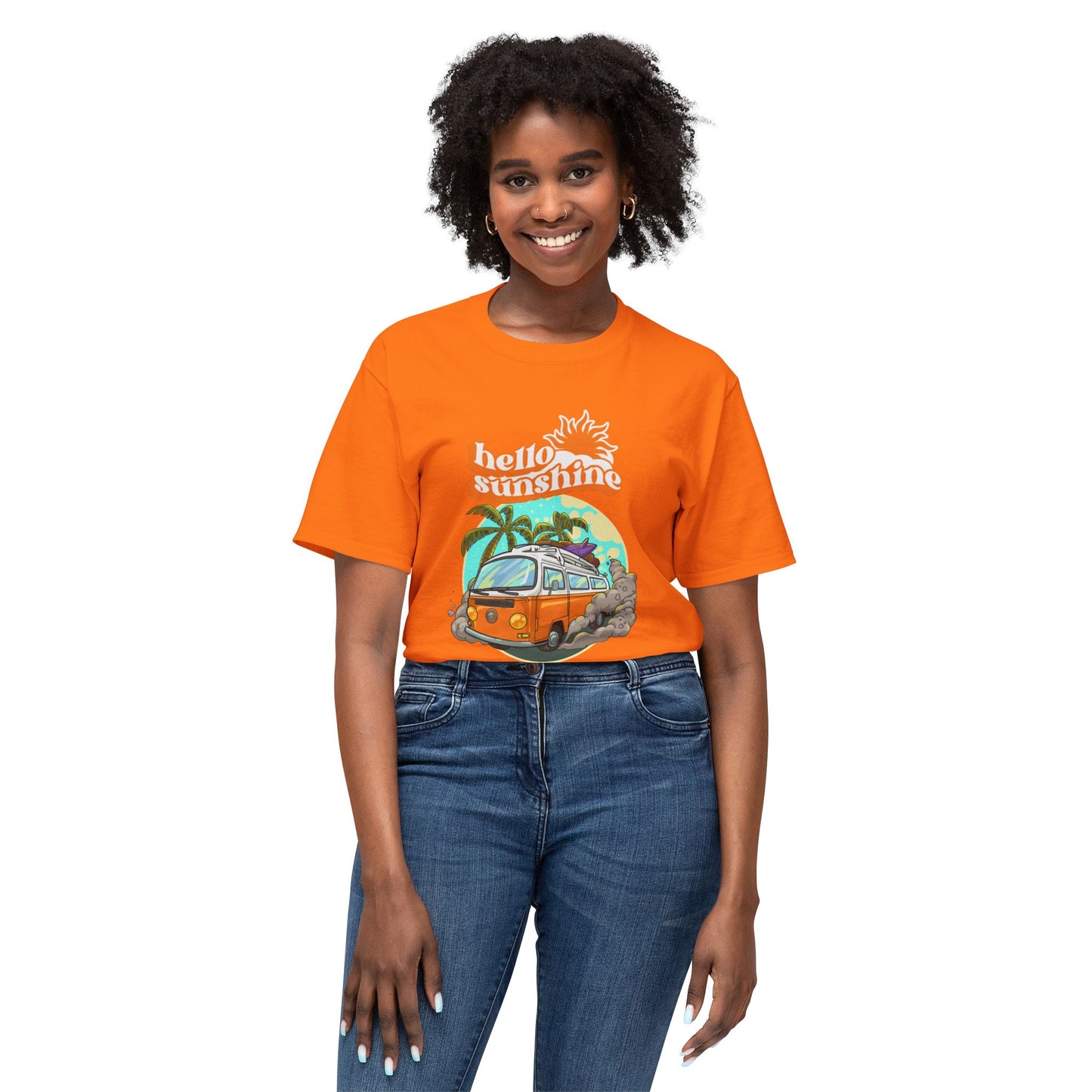 Hello Sunshine Beach Vibe T-Shirt, Summer Tee, Vacation Shirt, Gift for Travelers, Cool Graphic Tee