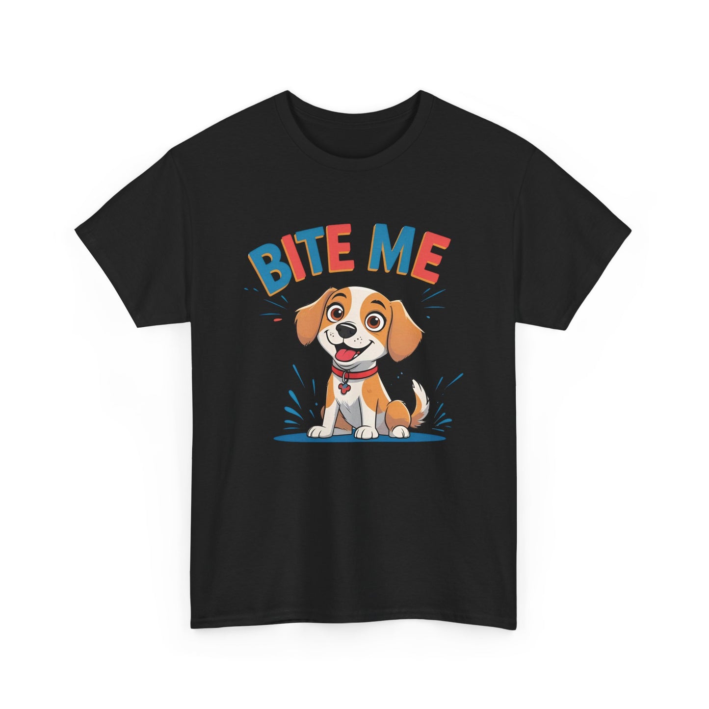 Playful Dog Lover Tee, Bite Me Unisex Cotton T-Shirt for Dog Trainers, Funny Gift for Dog Lovers, Cute Dog Apparel