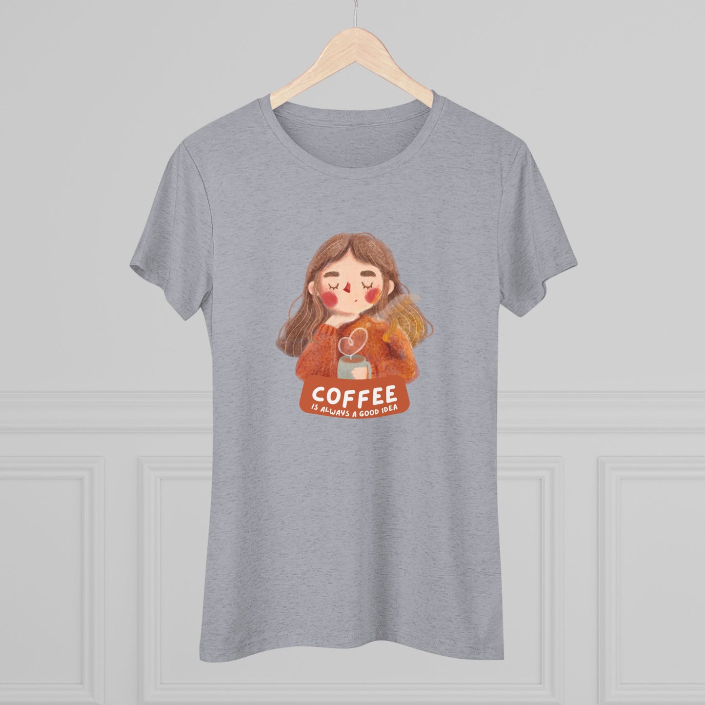 Coffee Lover Women's Triblend Tee, Cozy Coffee T-Shirt, Cute Graphic Tee, Casual Wear, Gift for Coffee Enthusiasts, Birthday Gift