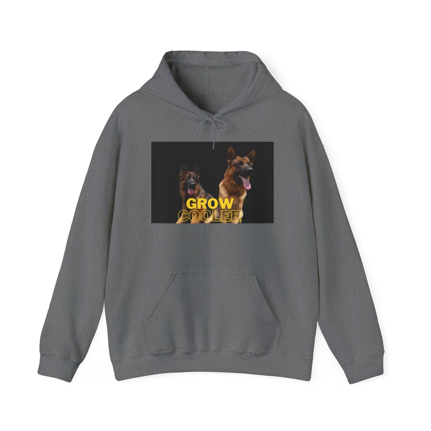 Unisex Dog Lover Hoodie With Two German Shepherds and Caption Grow Cooler