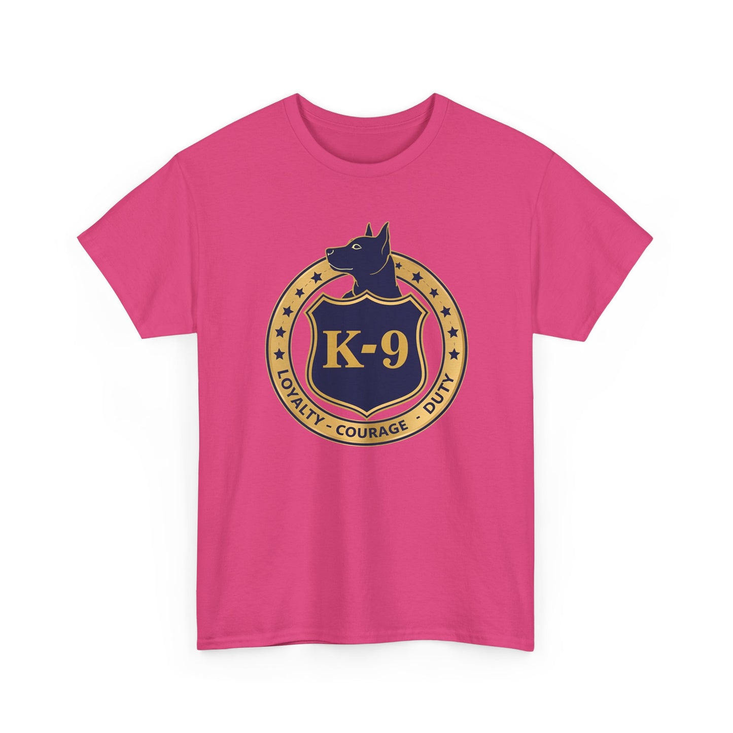 K-9 Police Unisex Heavy Cotton Tee - Loyalty Courage Duty | Dog Lover Gift, Law Enforcement Apparel, Dog Training Shirt
