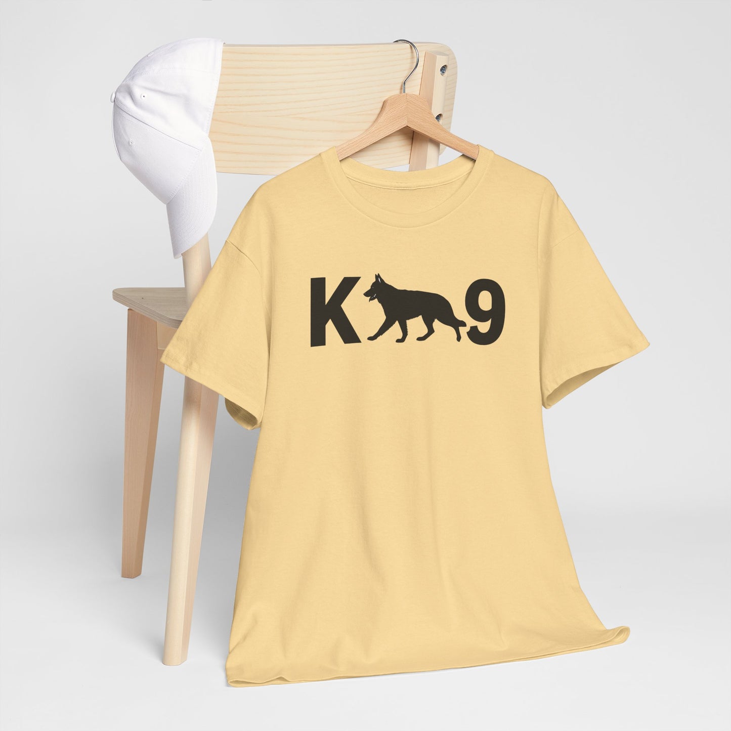 Black German Shepherd K9 Unisex Heavy Cotton Tee - Perfect for Dog Lovers, Pet Owners
