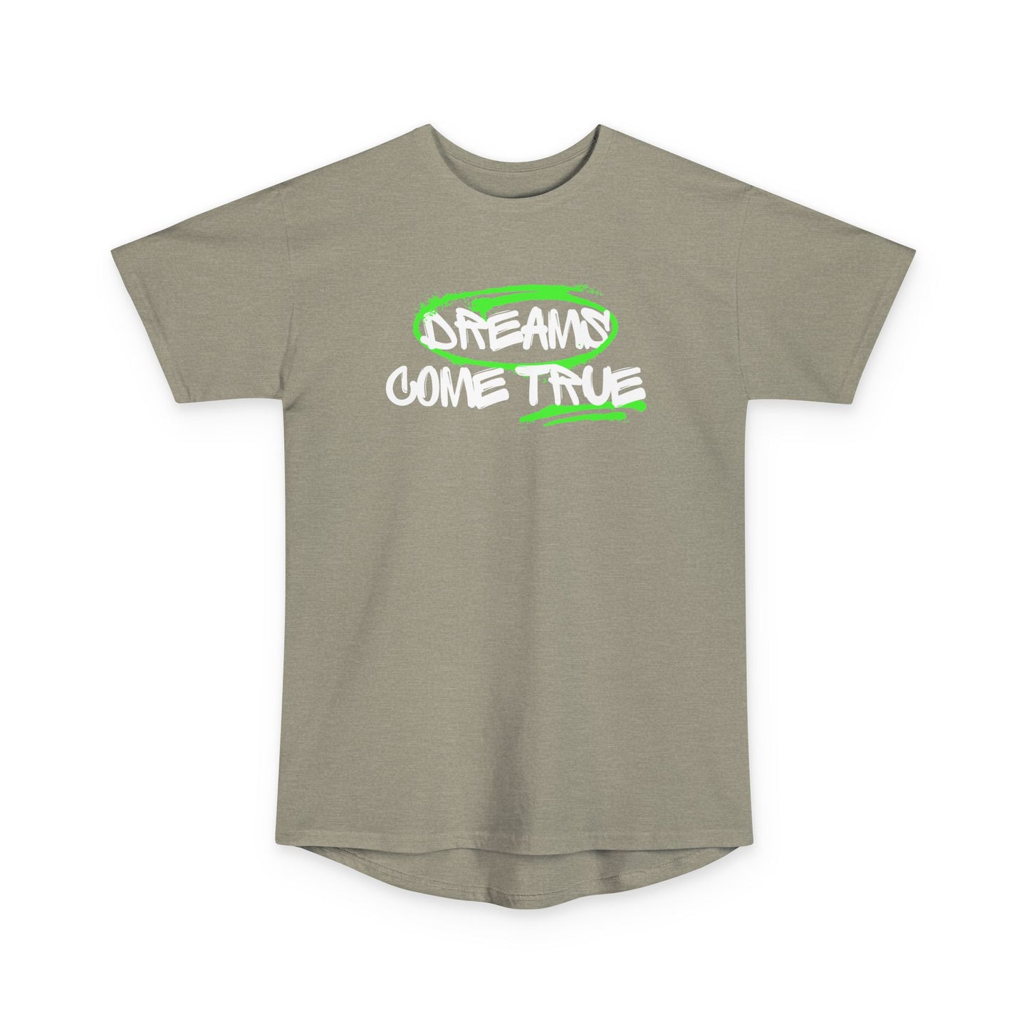 Dreams Come True Unisex Long Body Urban Tee - Relaxed Fit Graphic Tee for Casual Wear, Streetwear, Gift for Dreamers, Motivational