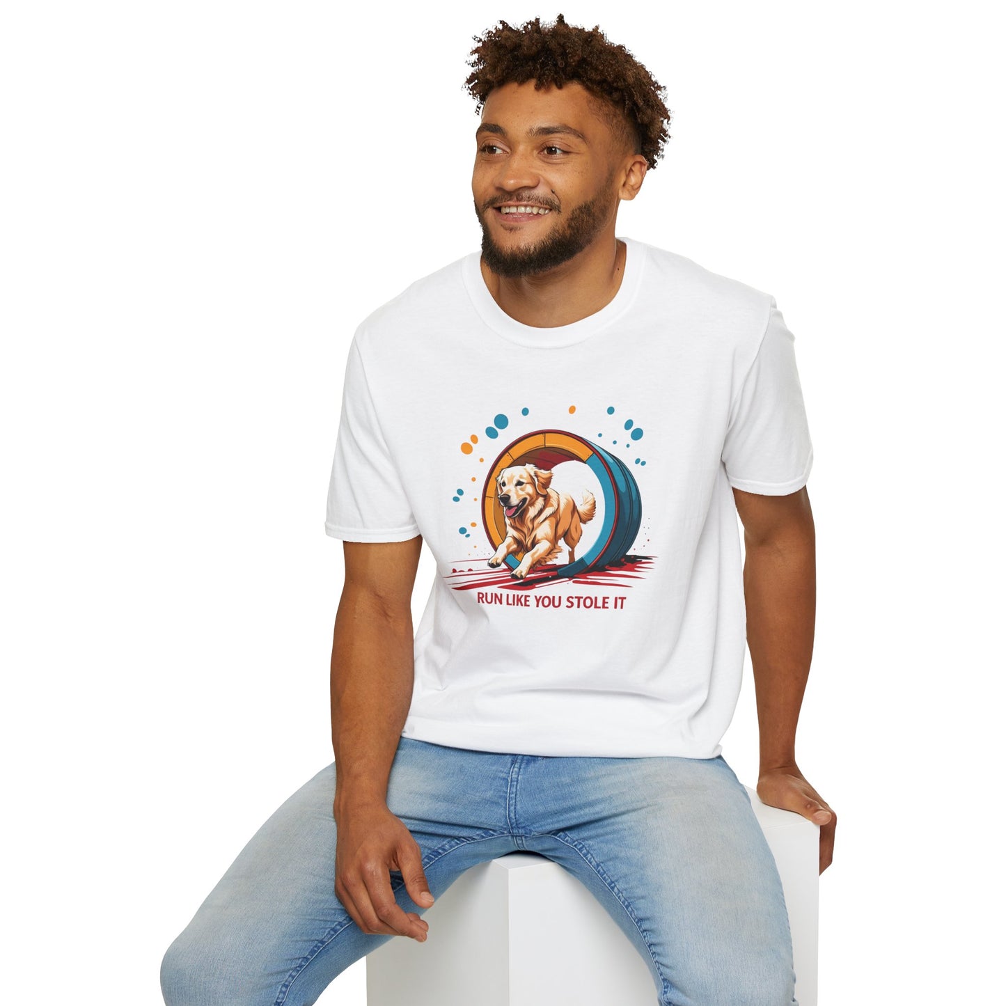 Dog Agility T-Shirt - Run Like You Stole It, Perfect for Dog Trainers, Summer Outfits, Fun Casual Wear