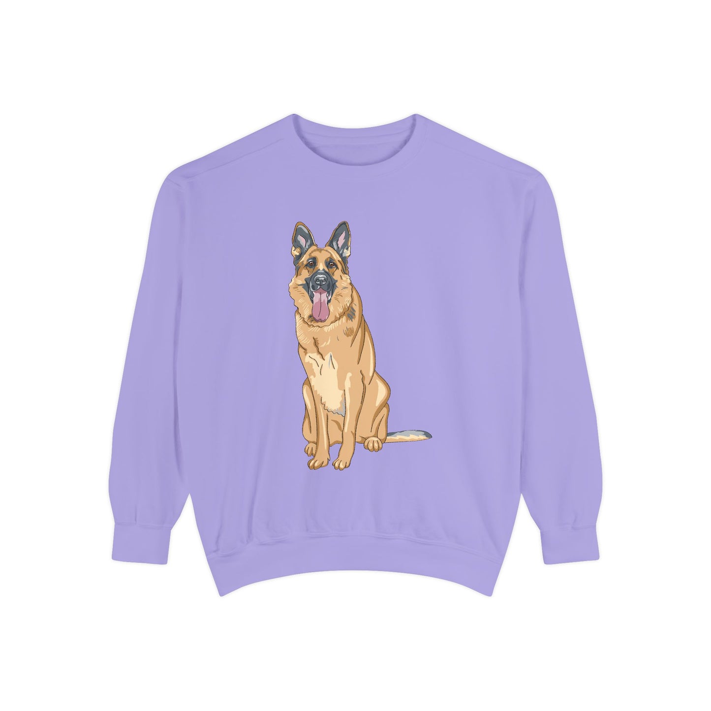 Unisex Dog Lover Sweatshirt With a Graphic of a German Shepherd Sloppily Standing
