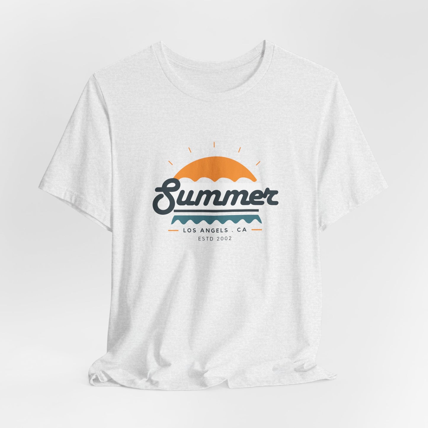 Summer Vibes Unisex Jersey Short Sleeve Tee, Beach Shirt, Casual Summer Wear, Gift for Friends, Coastal Adventure Top, LA Style Tee