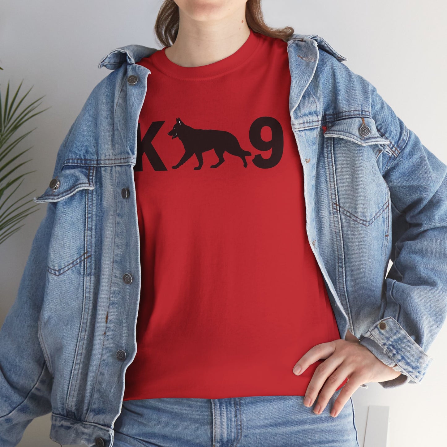 Black German Shepherd K9 Unisex Heavy Cotton Tee - Perfect for Dog Lovers, Pet Owners