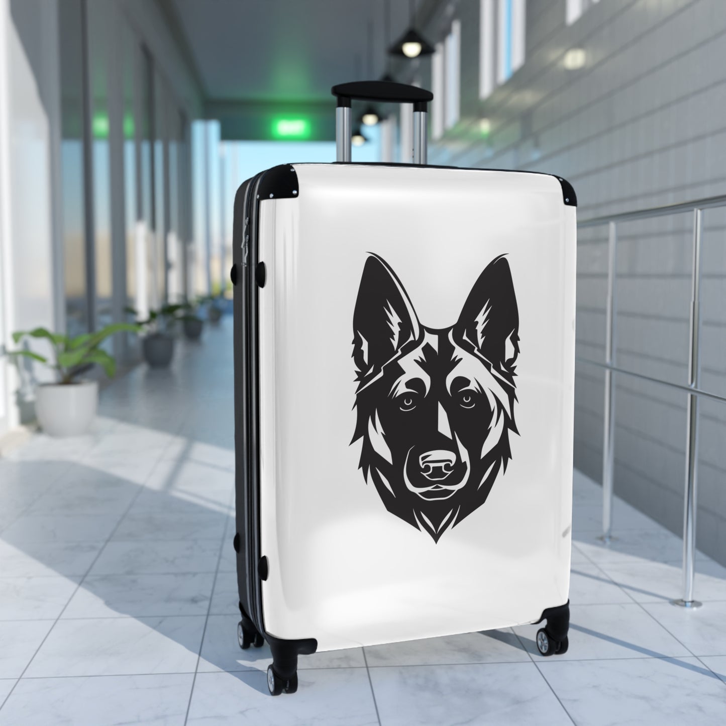 Stylish Dog-Lover Suitcase with German Shepherd Design - Ideal for Travel and Pet Owners