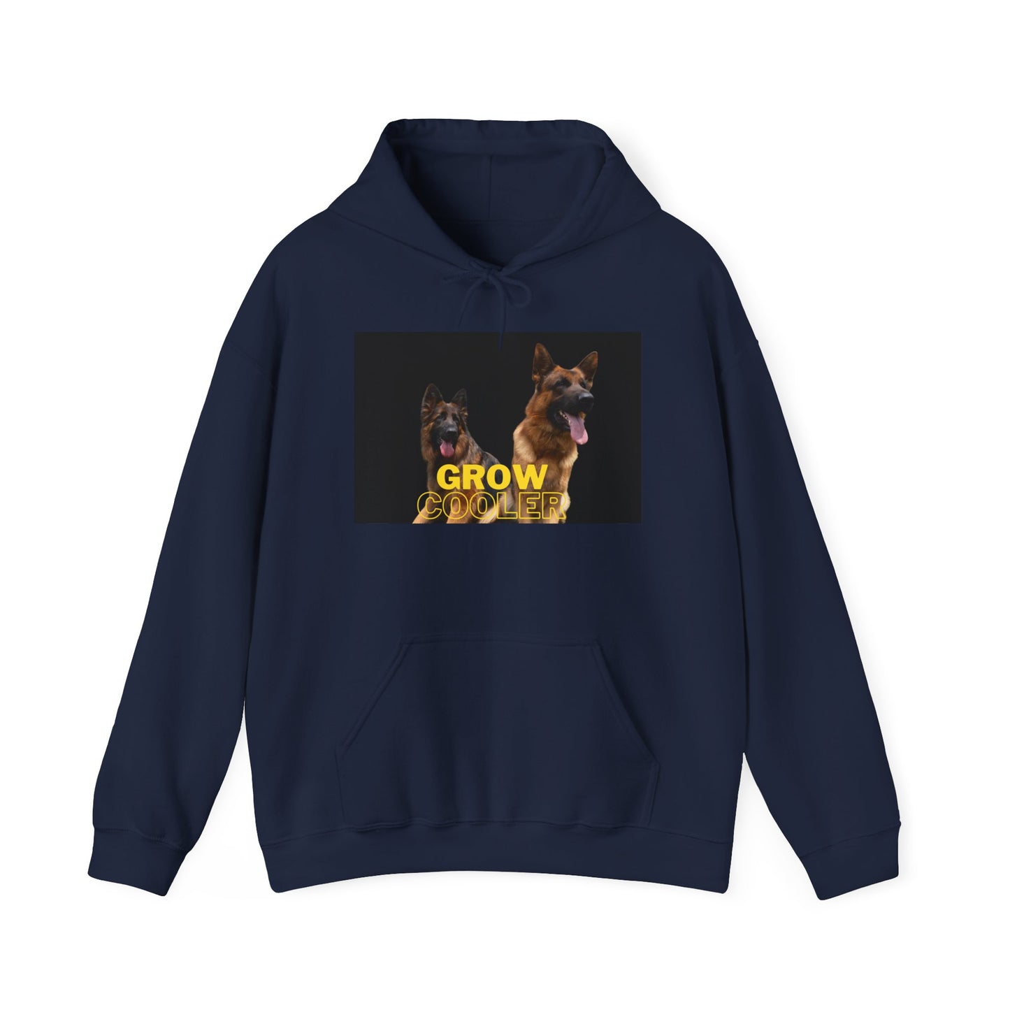 Unisex Dog Lover Hoodie With Two German Shepherds and Caption Grow Cooler
