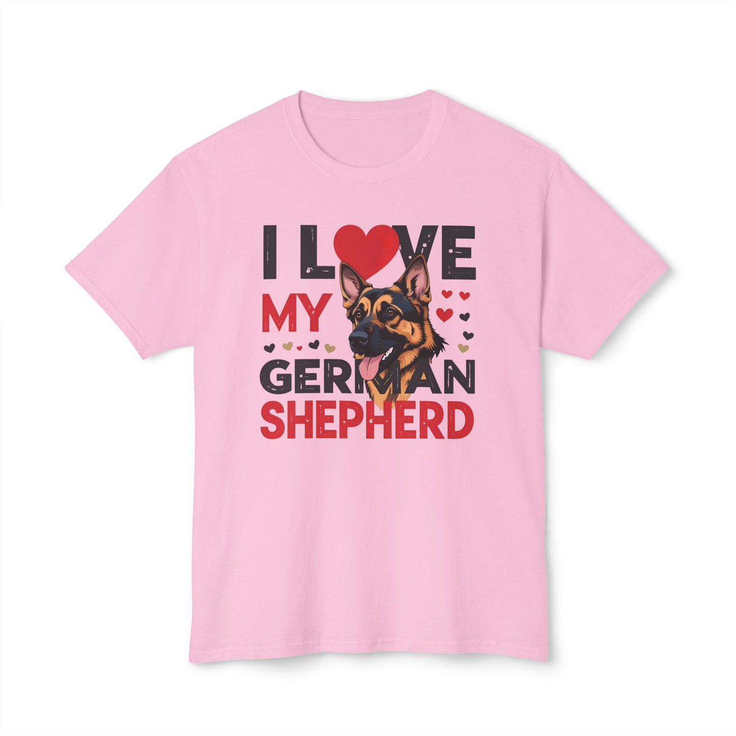 I Love My German Shepherd T-Shirt, Cute Dog Lover Gift, Pet Parent Apparel, Dog Adoption Celebration, Canine Lover's Tee