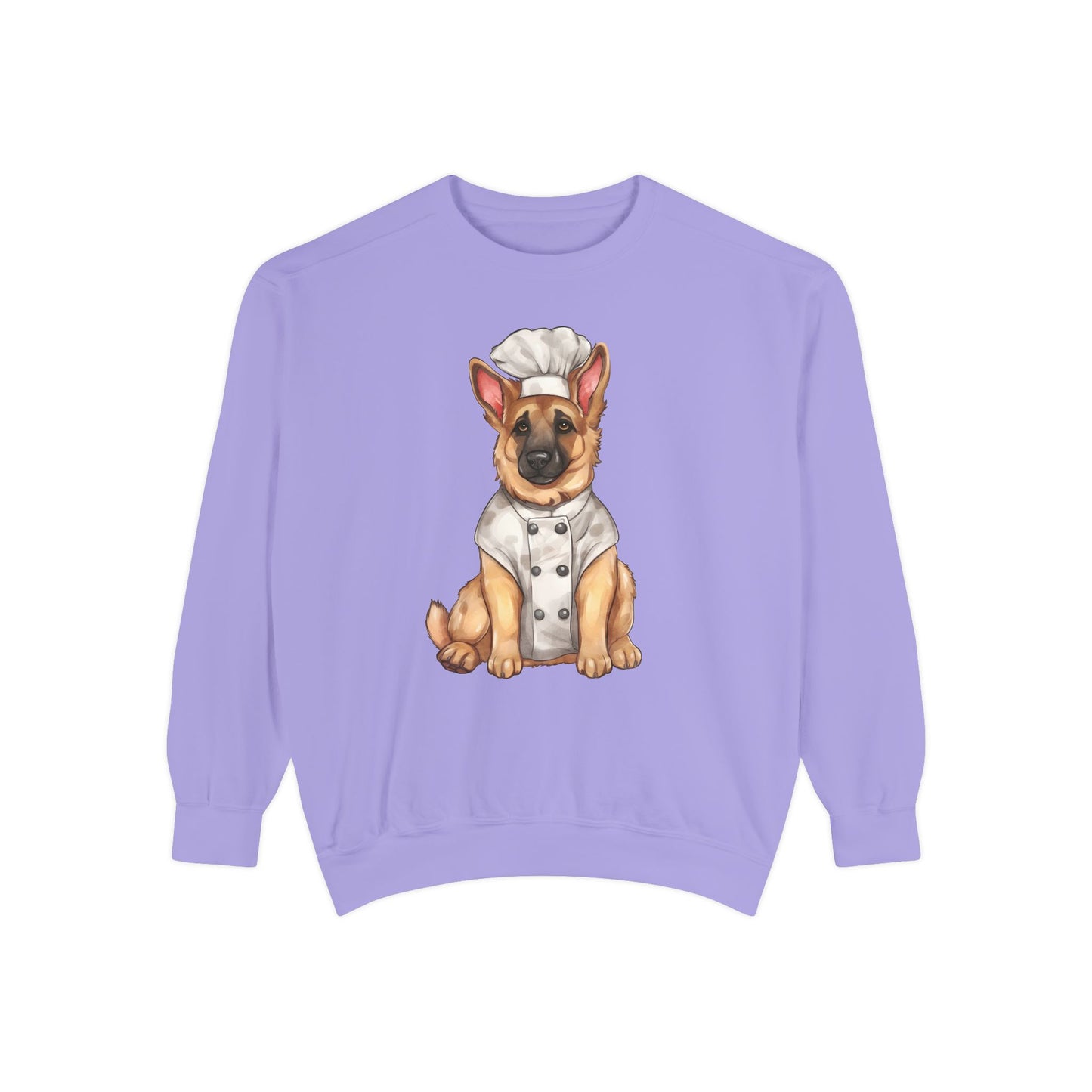 Chef German Shepherd Unisex Garment-Dyed Sweatshirt - Cute Dog Lover Gift
