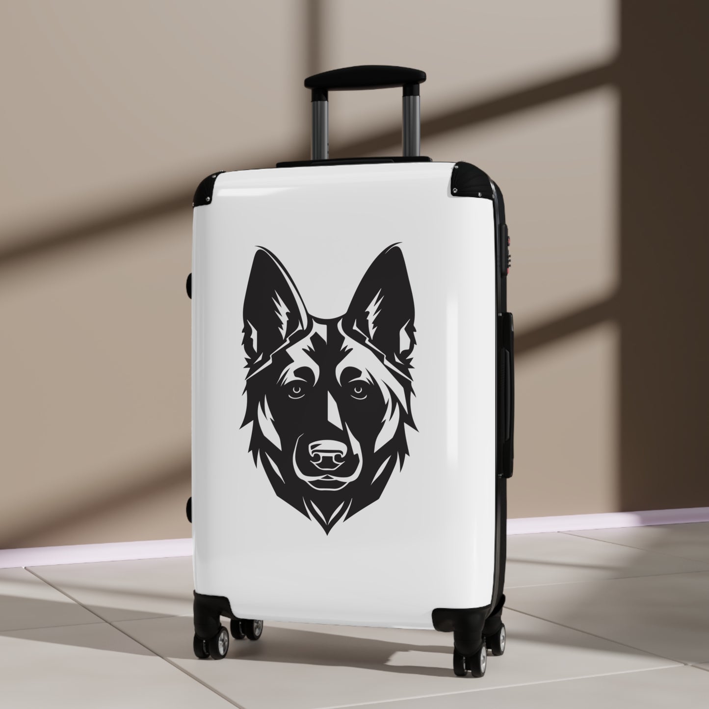 Stylish Dog-Lover Suitcase with German Shepherd Design - Ideal for Travel and Pet Owners