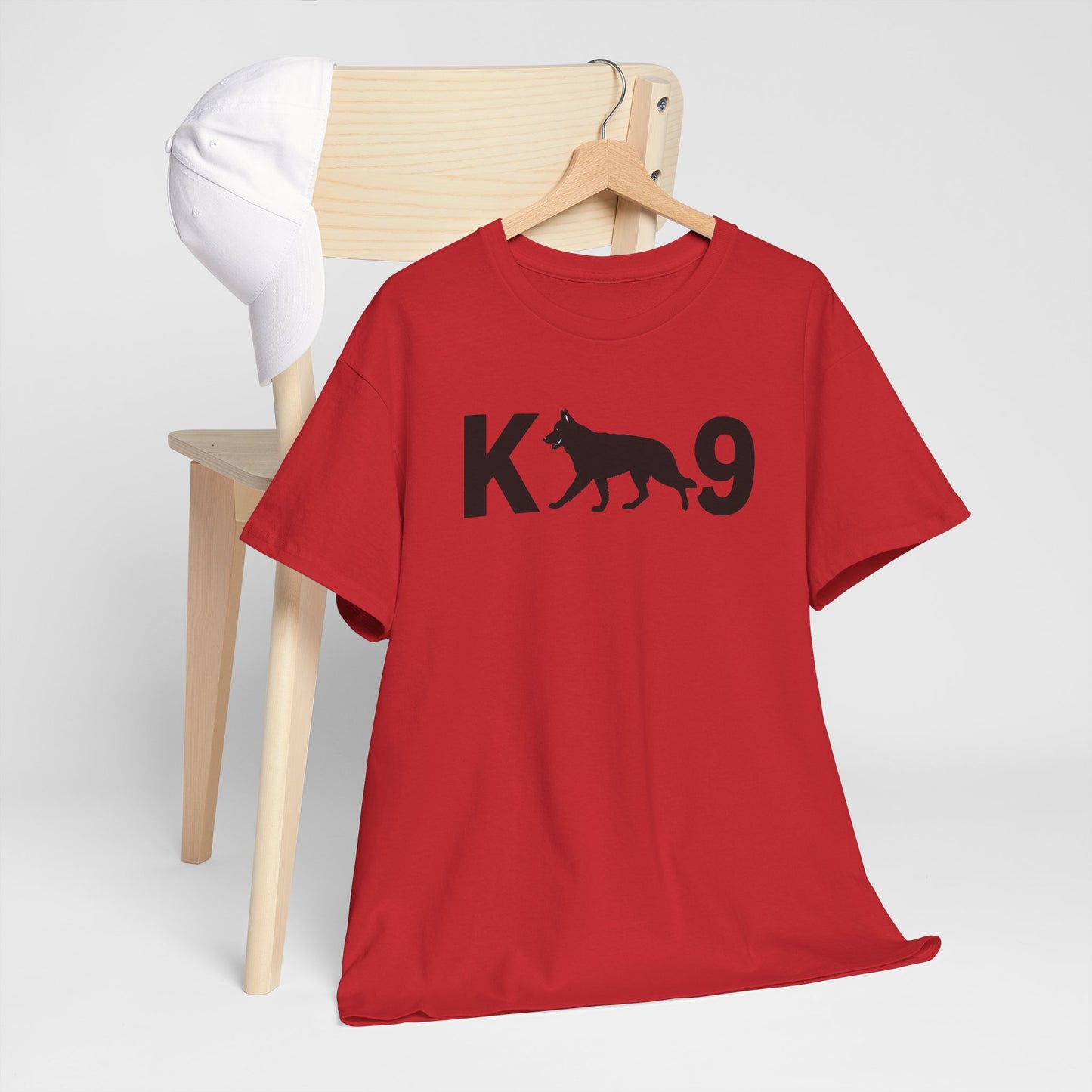 Black German Shepherd K9 Unisex Heavy Cotton Tee - Perfect for Dog Lovers, Pet Owners