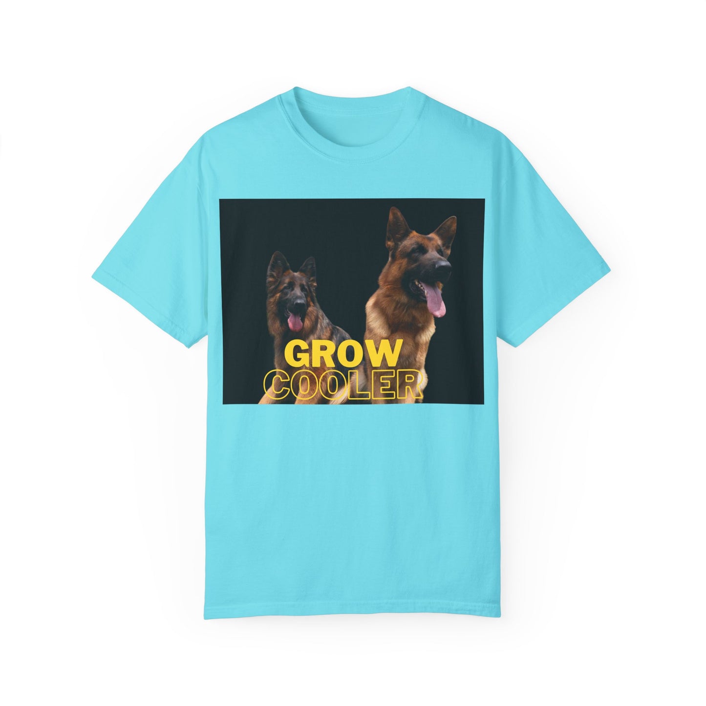 Unisex Dog Lover T-Shirt With Two German Shepherds and Caption Grow Cooler