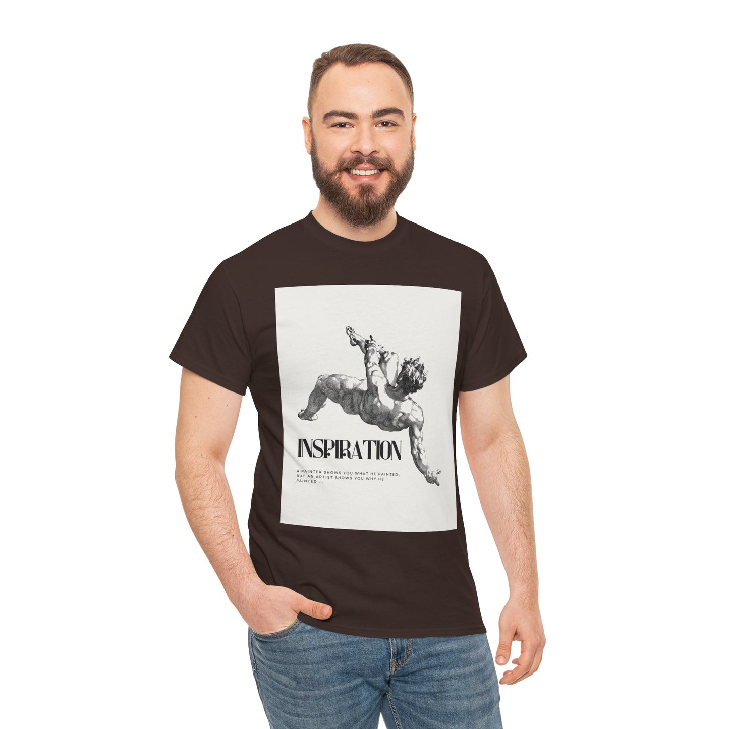 Inspiration Unisex Heavy Cotton Tee, Motivational Shirt, Gift for Artists, Casual Wear, Quote T-Shirt, Birthday Gift