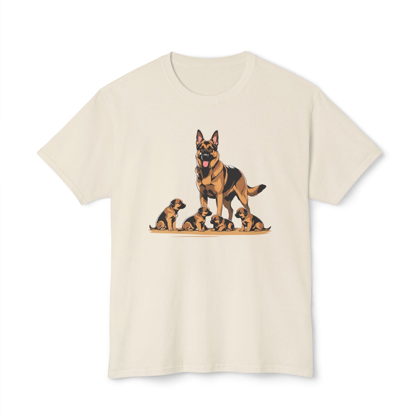 Adorable German Shepherd Family T-Shirt | Dog Lover Gift, Pet Owners Tee, Animal Lovers Apparel, Cute Canine Shirt, Father's Day Gift