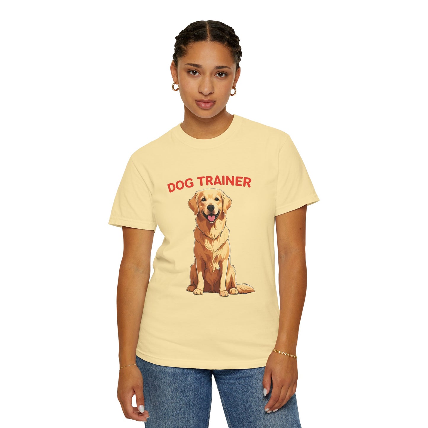 Dog Trainer Unisex Garment-Dyed T-Shirt | Perfect Gift for Dog Lovers, Pet Owners, Trainers, Birthdays, and Everyday Use