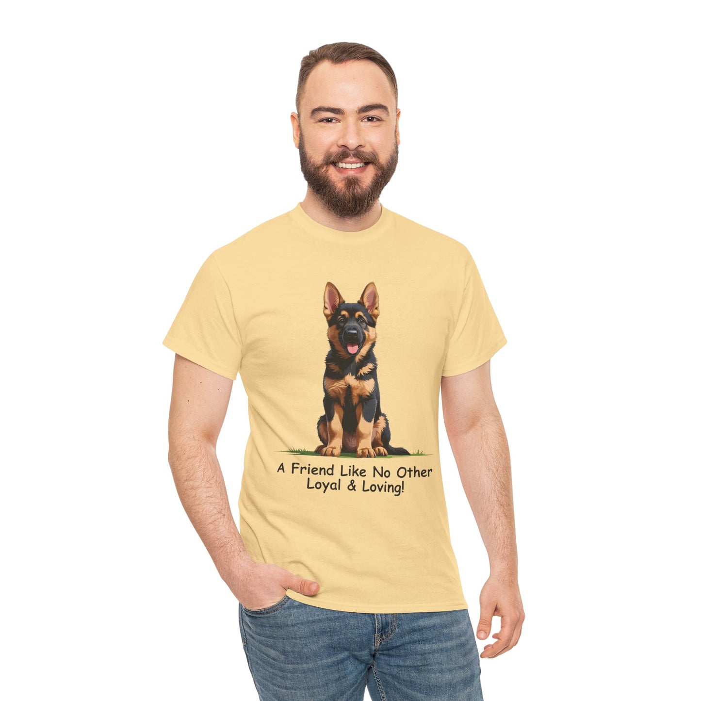 Adorable German Shepherd Puppy Lover Tee: A Friend Like No Other, Dog Owner Gift, Dog Mom Shirt, Gifts for Animal Lovers, Unisex Cotton T-shirt