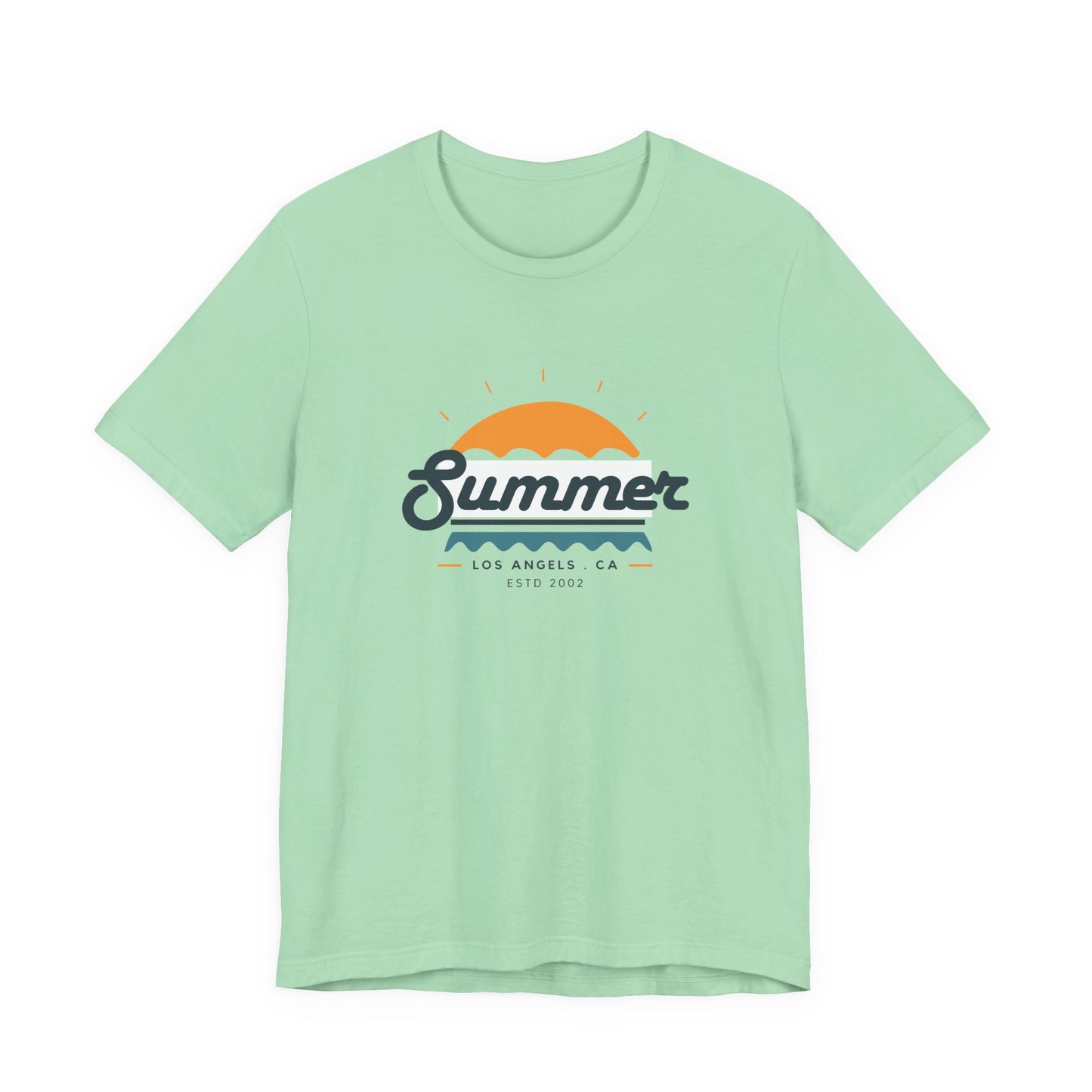 Summer Vibes Unisex Jersey Short Sleeve Tee, Beach Shirt, Casual Summer Wear, Gift for Friends, Coastal Adventure Top, LA Style Tee