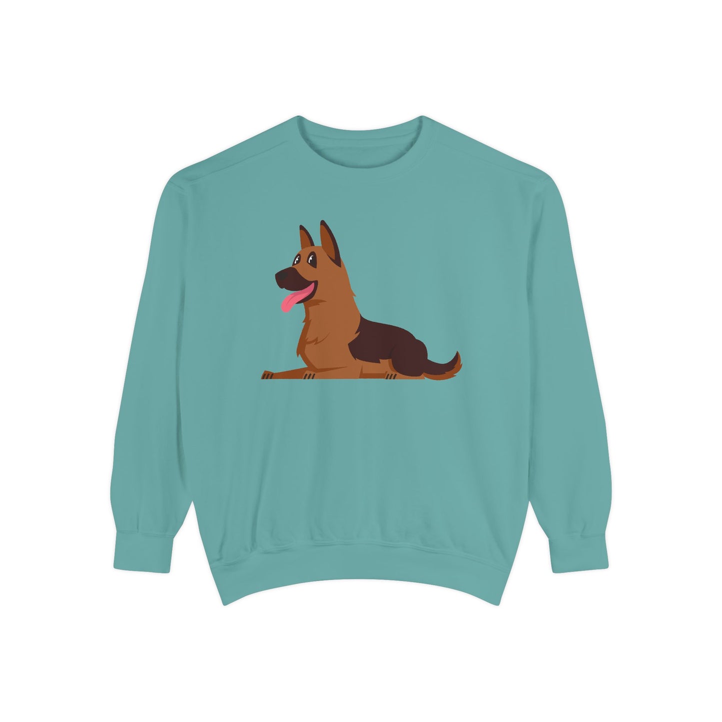 Unisex Dog Lover Hoodie With Graphic of a German Shepherd Leaving Tongue Out