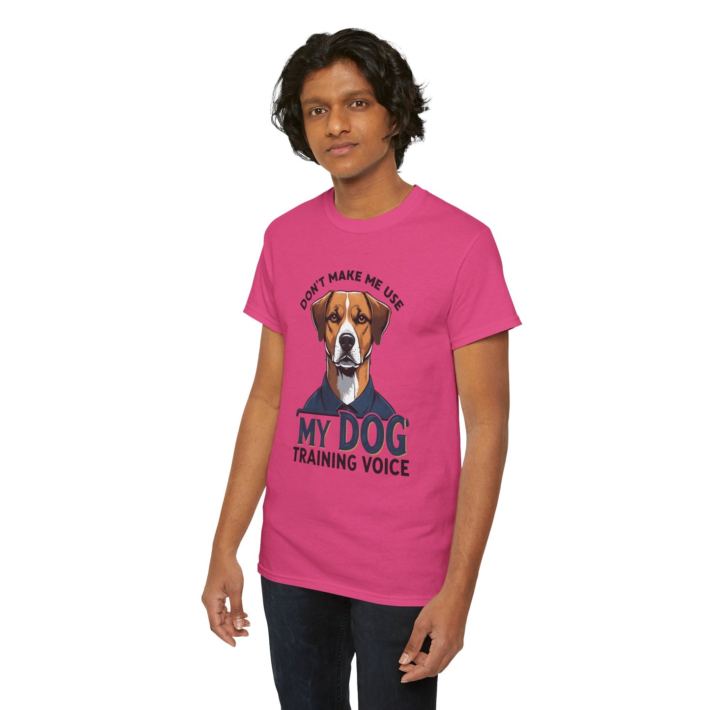Dog Training T-Shirt - Don't Make Me Use My Dog Training Voice | Perfect Gift for Dog Owners, Casual Wear, Funny Dog Humor Shirt, Pet Training Apparel