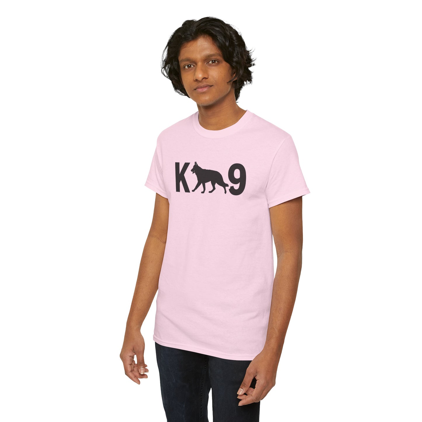 Black German Shepherd K9 Unisex Heavy Cotton Tee - Perfect for Dog Lovers, Pet Owners