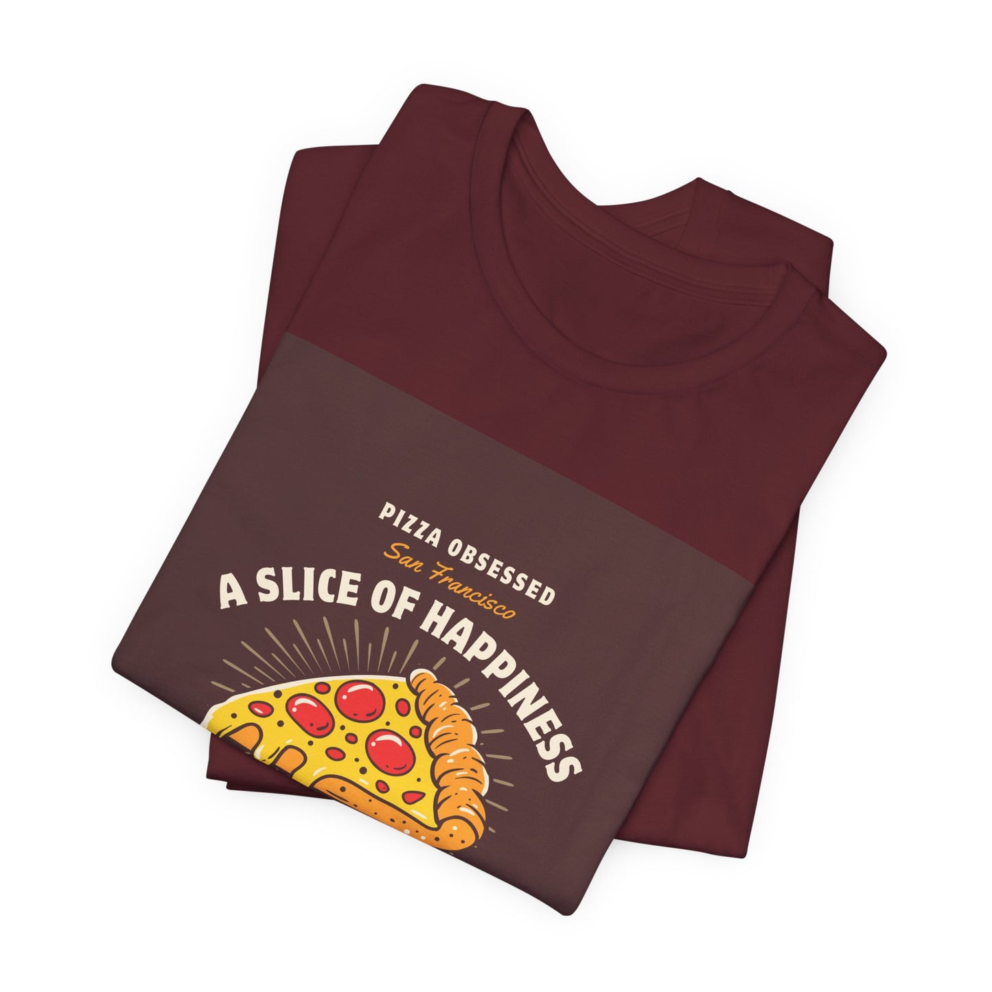 Pizza Lover's Happiness Tee, Fun Unisex T-Shirt, Casual Wear, Gift for Foodies, Pizza Party Attire, Comfortable Daily Shirt
